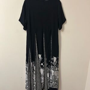 Willow Ridge vintage crepe printed dress, M